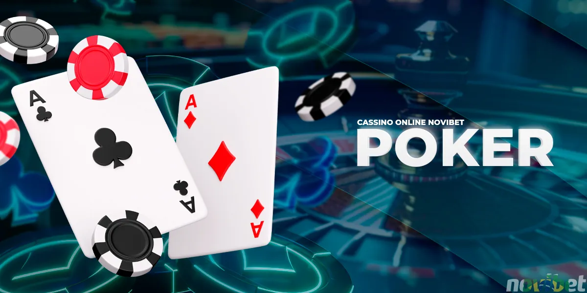 Diferentes tipos de pôquer na seção de cassino