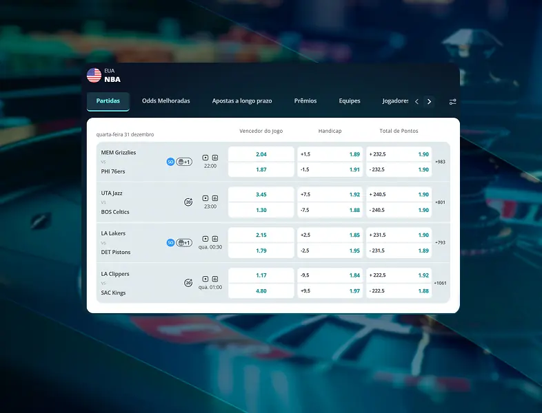 Selecione um jogo disponível para apostas.