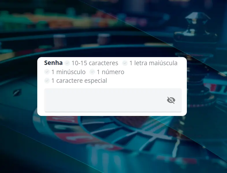 Digite uma senha pessoal segura.